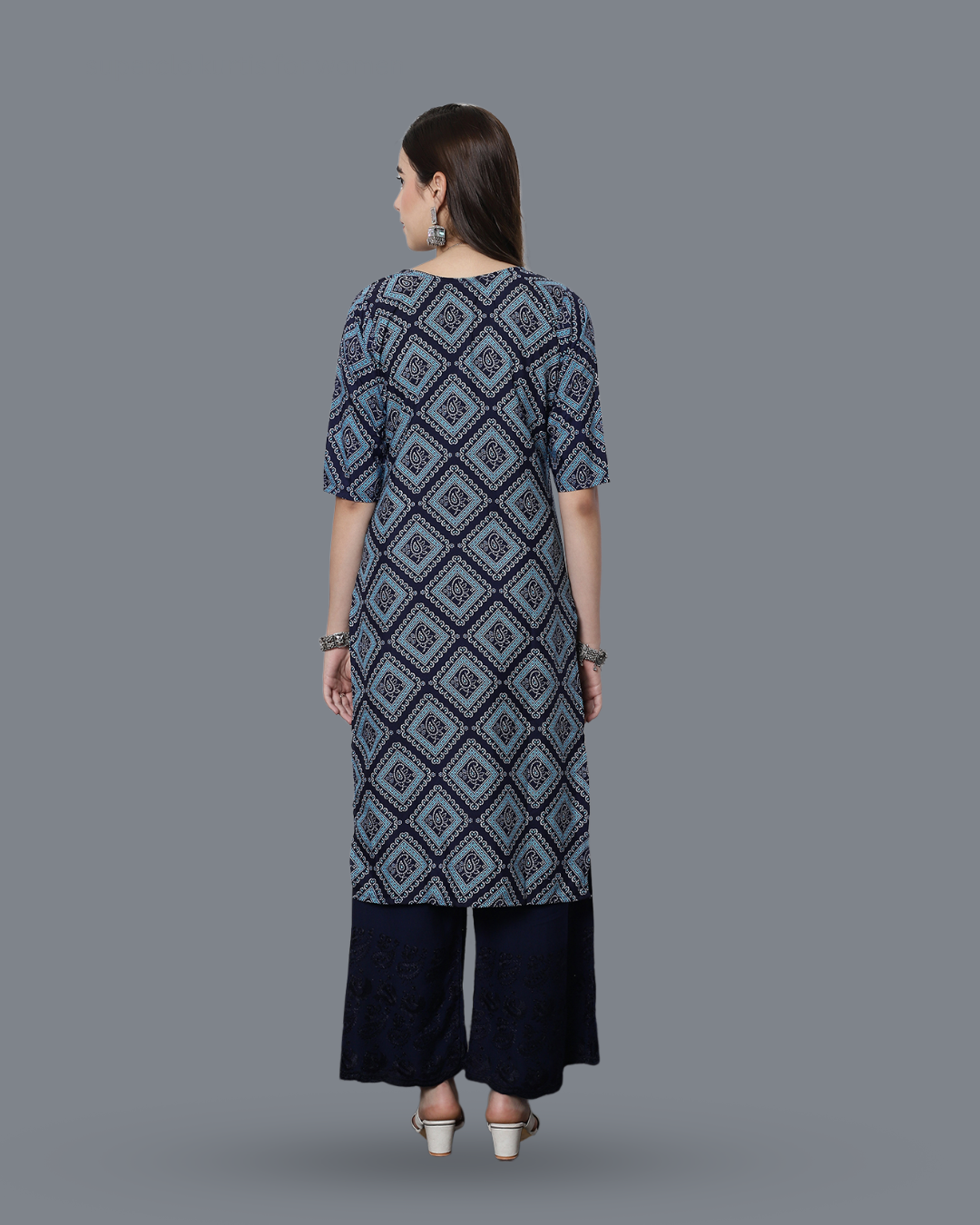 Blue Sapphire Block Printed Kurta 