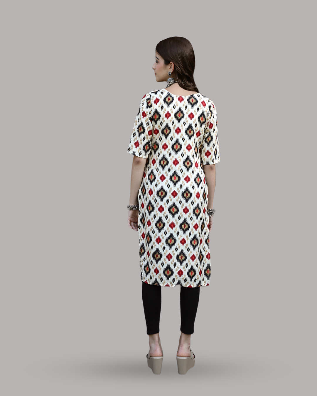 Pearl White Printed Kurta 