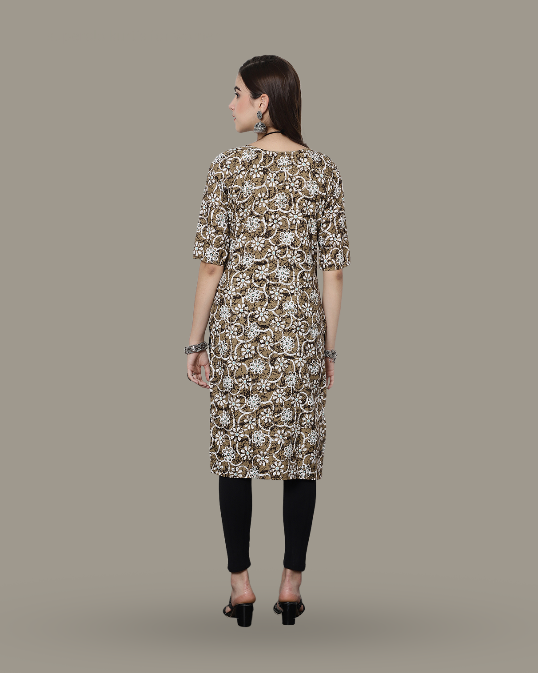 Hazelnut Blossom Printed Kurta 