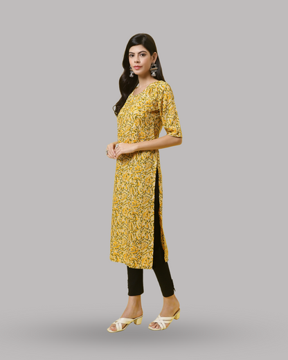 Citrus Charm Printed Kurta 