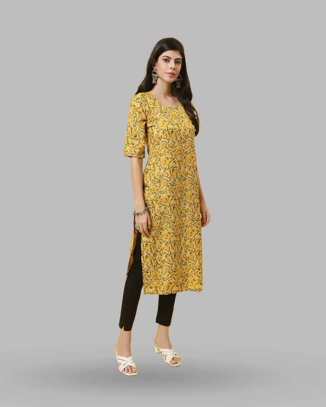 Citrus Charm Printed Kurta 