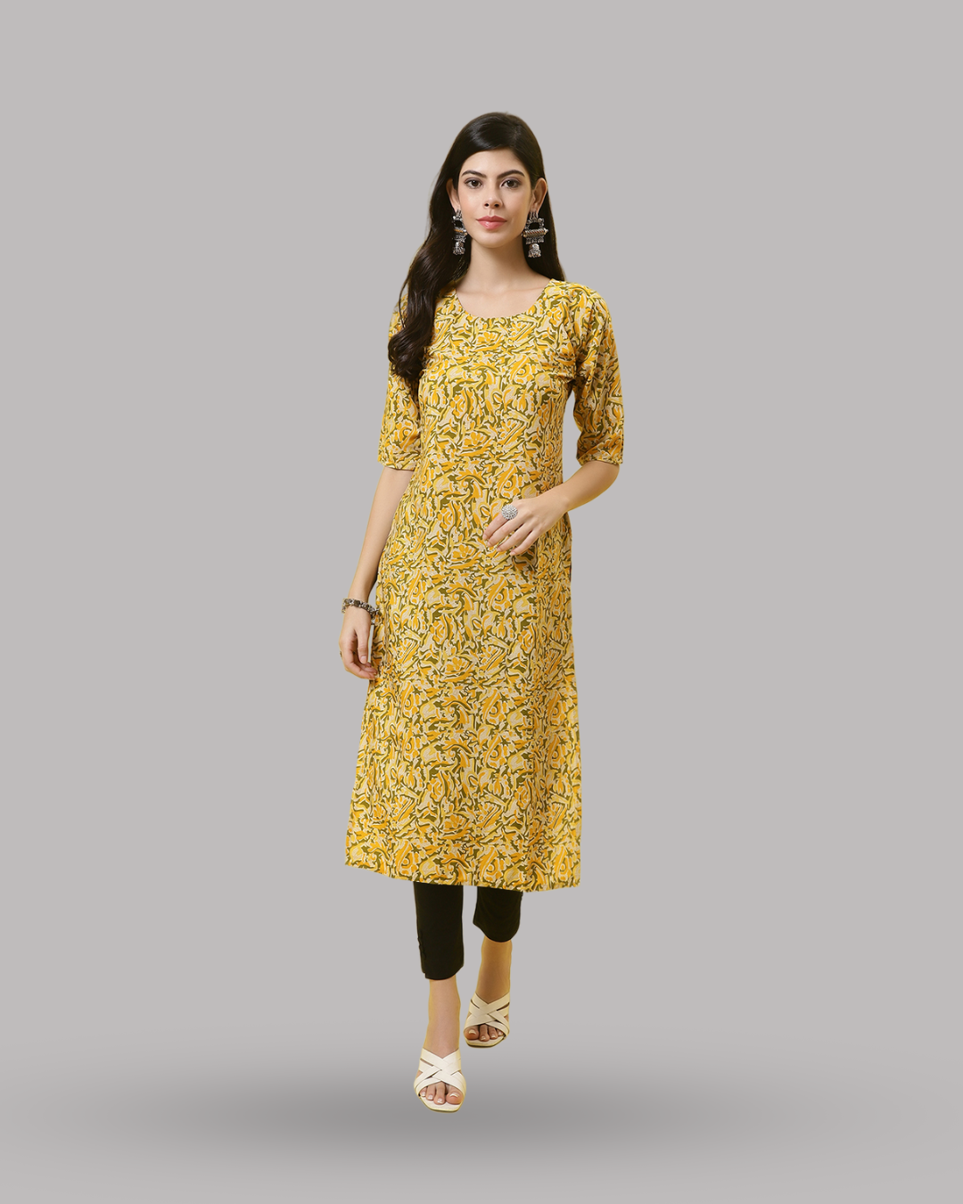 Citrus Charm Printed Kurta 