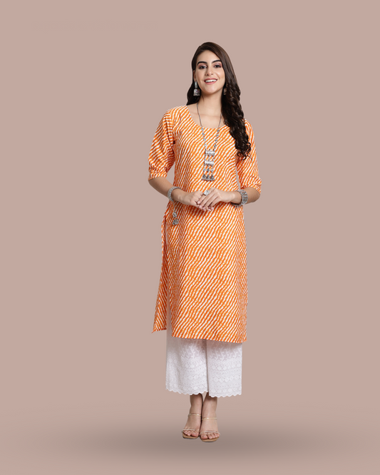 Sun-kissed Leheriya Kurta 