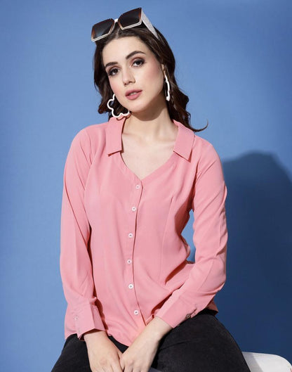 Peach Plain Shirt 