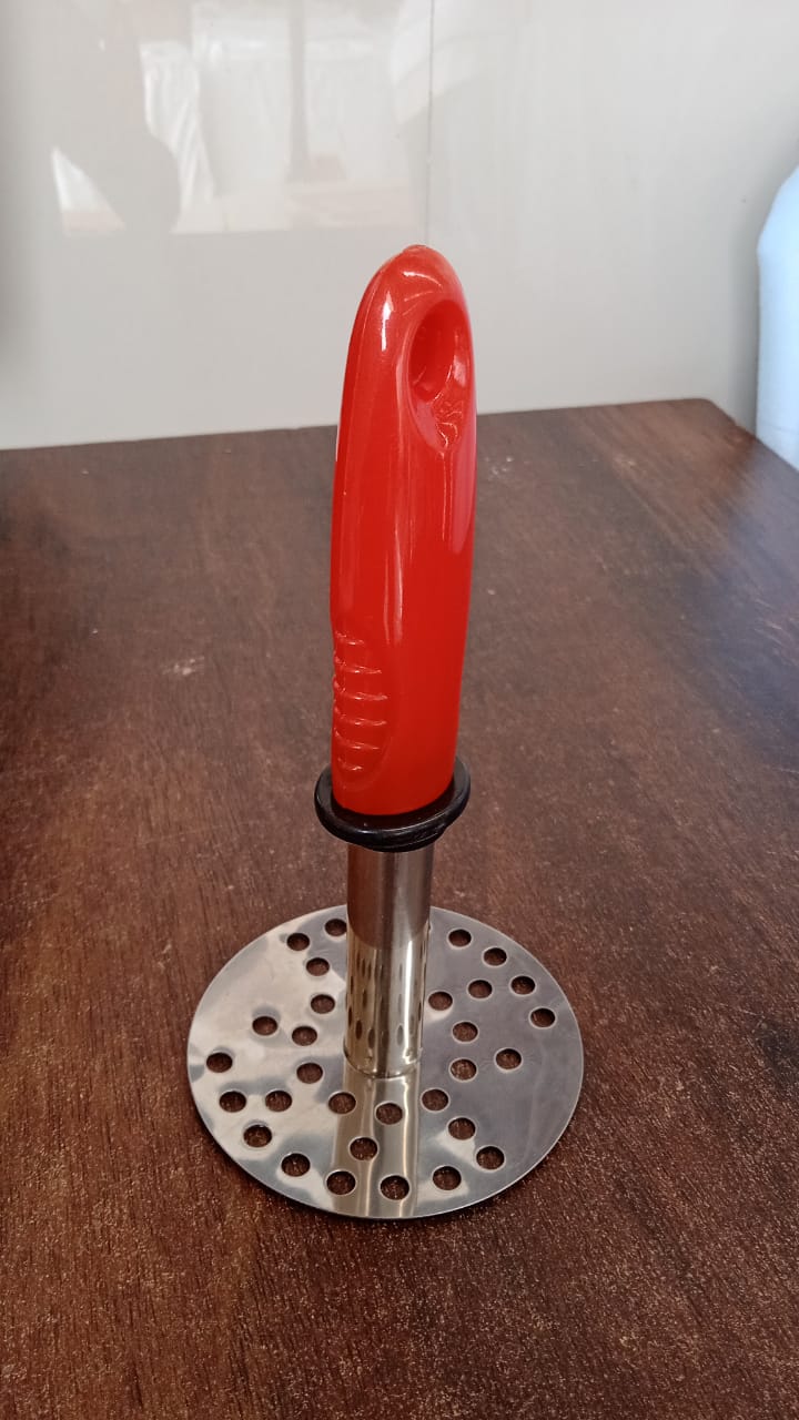 High Grade Stainless Steel Potato Pav Bhaji Masher with Plastic Handle (1 Pc)