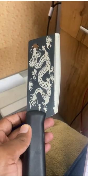 Dragon Chopping Knife Stainless Steel Blade 