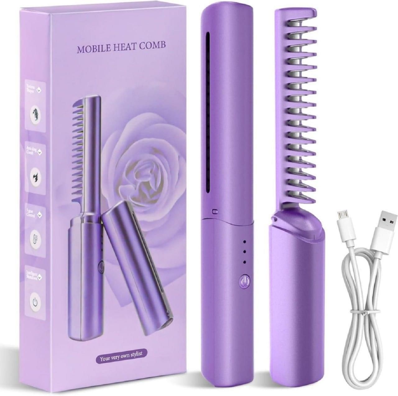 Meneflix Portable Mini Hair Straightener Comb 