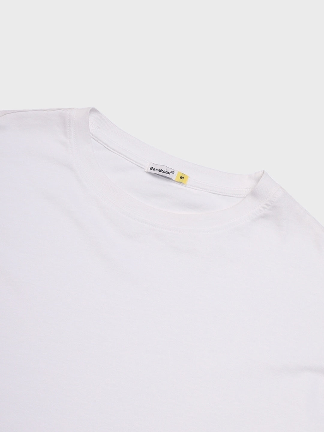 Men White Pure Cotton T-shirt