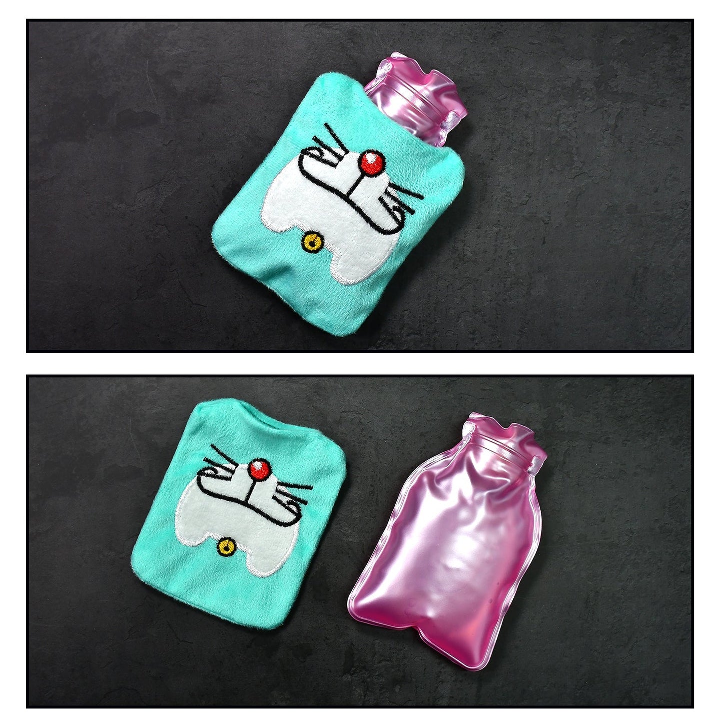1 Pc Doremon Cartoon small Hot Water Bag with Cove