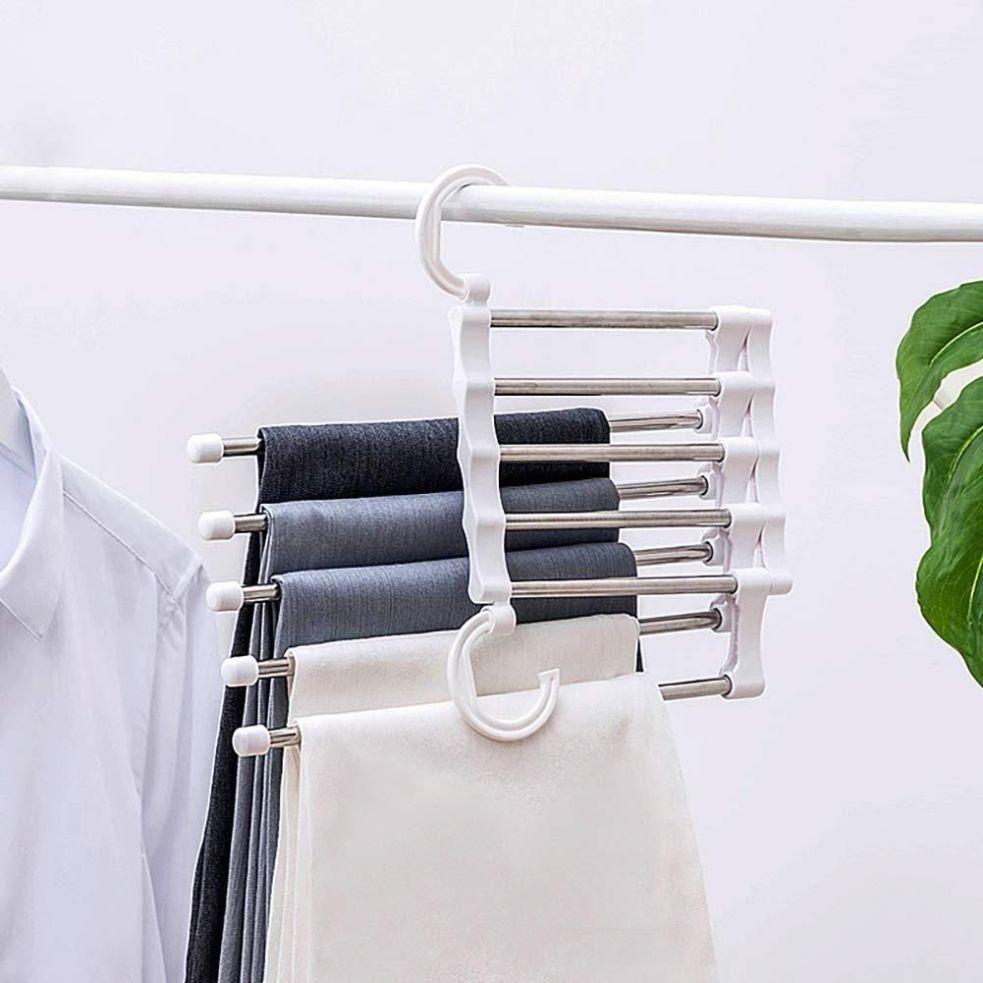 Hanger-5 In 1 Stainless Steel Multifunction (Pack Of 2)