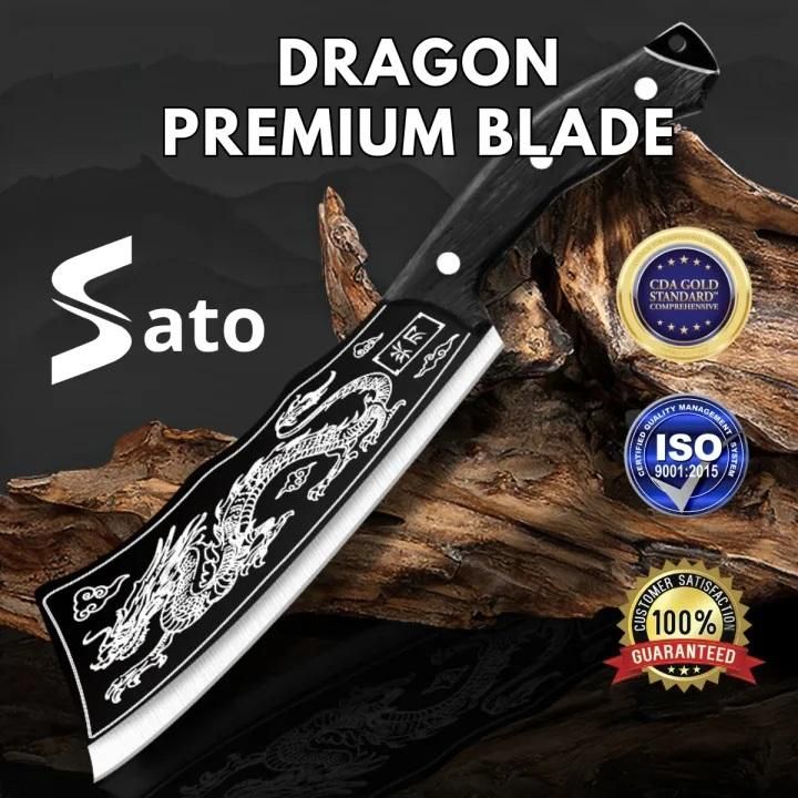 Dragon Chopping Knife Stainless Steel Blade 