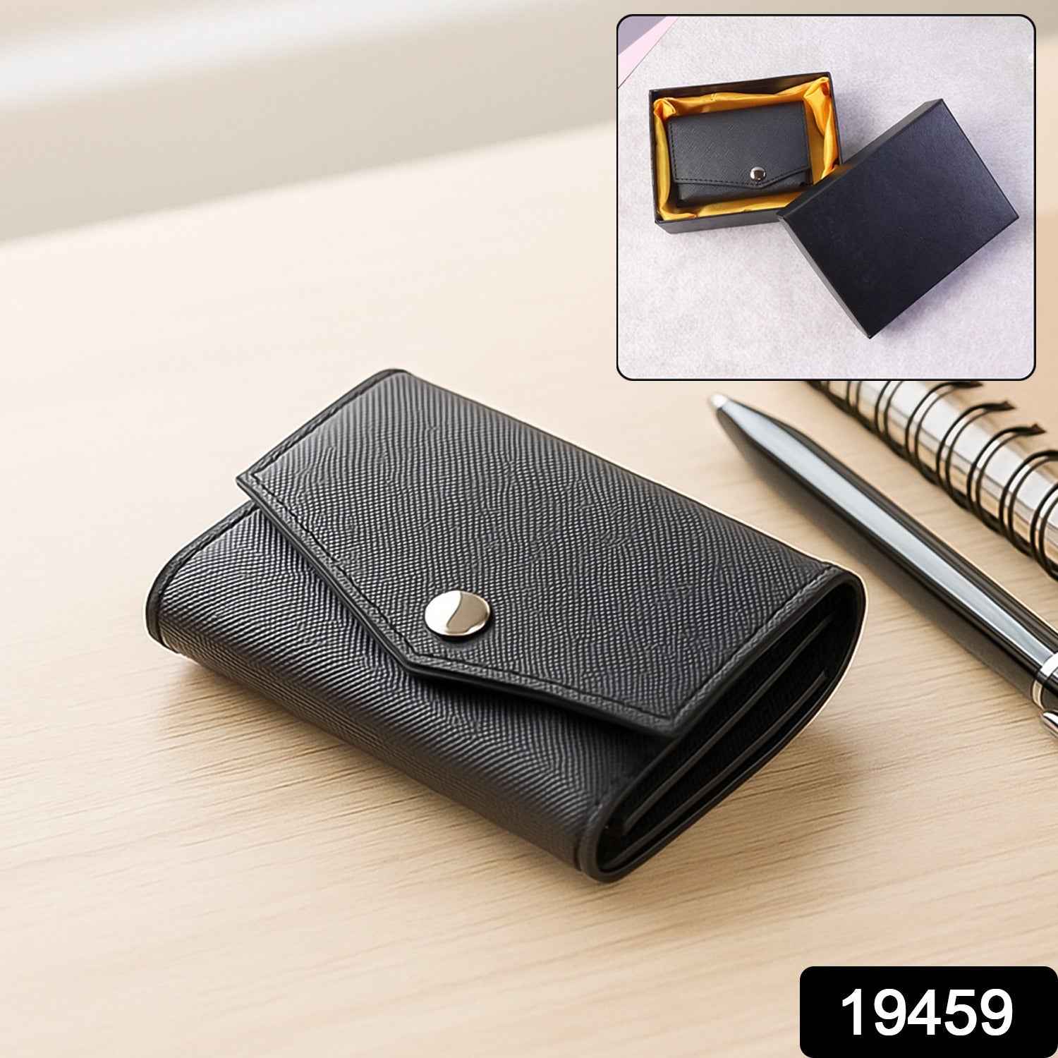 Premium Compact Multi-Card Wallet with Secure Snap Closure
