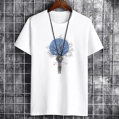 Stylish Cotton Blend Round Neck Half sleeve T Shirt For Men