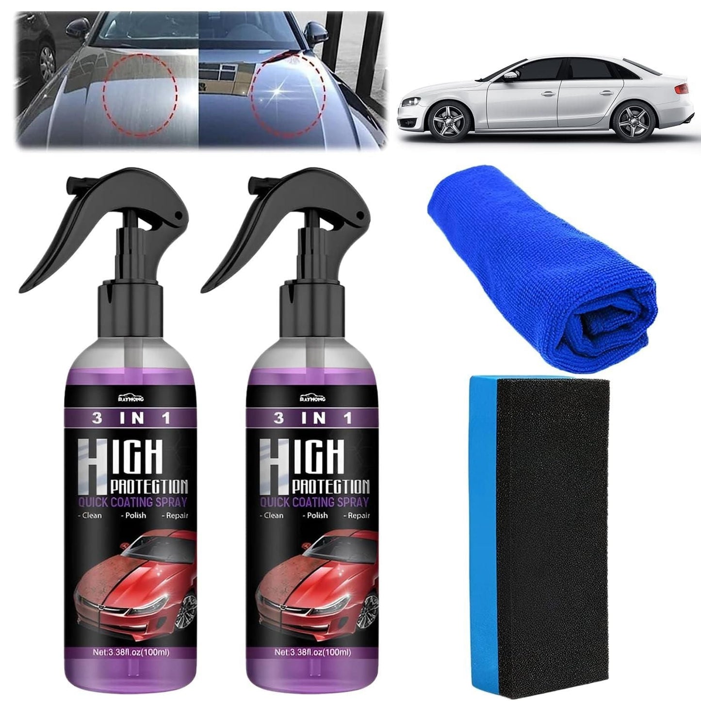 Car Ceramic Coating Spray (Buy 1 Get 1 Free)