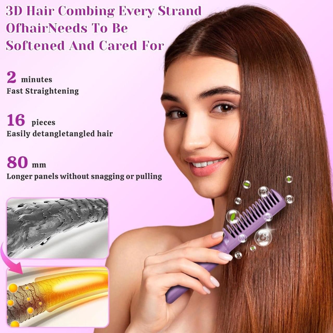 Meneflix Portable Mini Hair Straightener Comb 