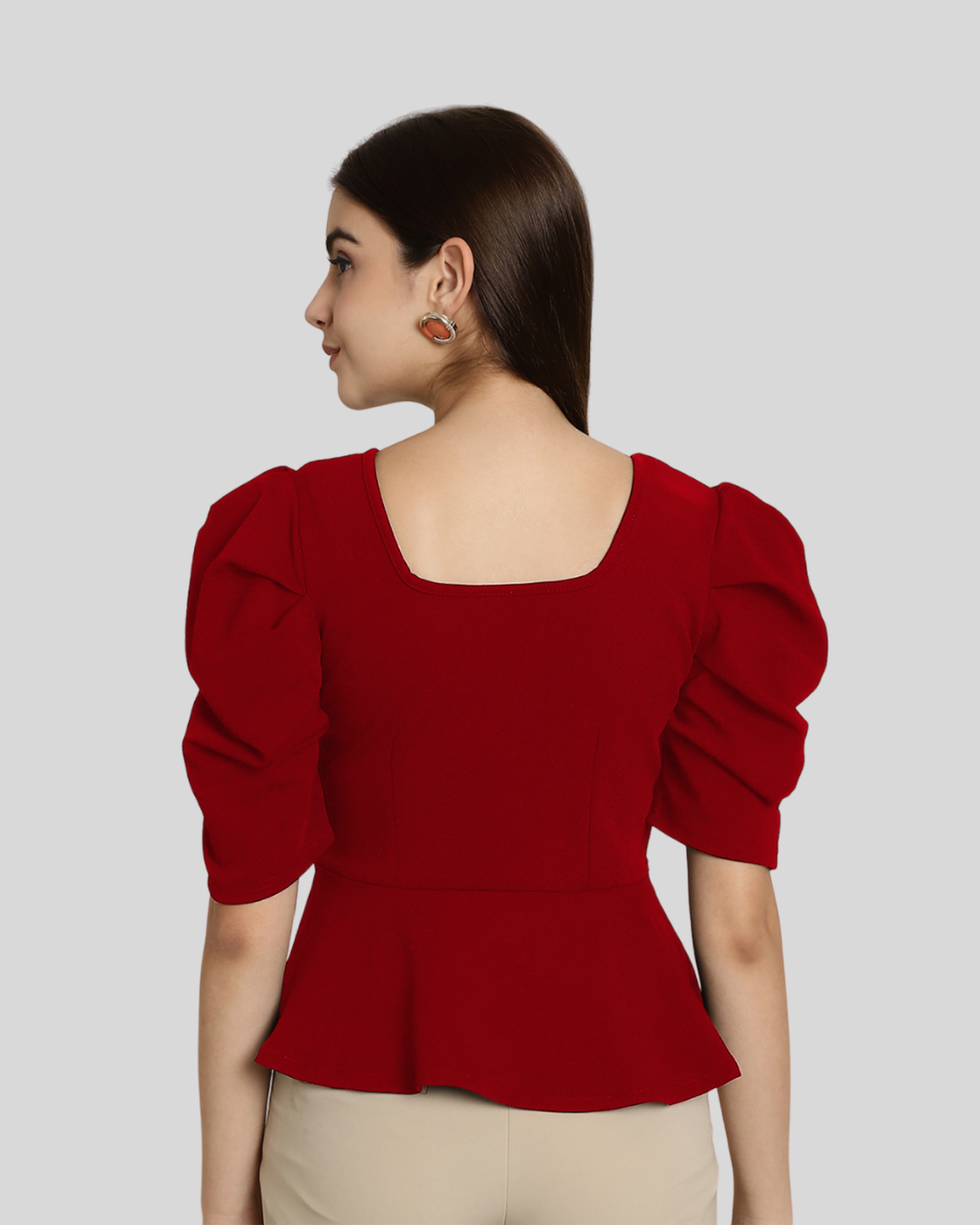 Stylish Solid Red Top 