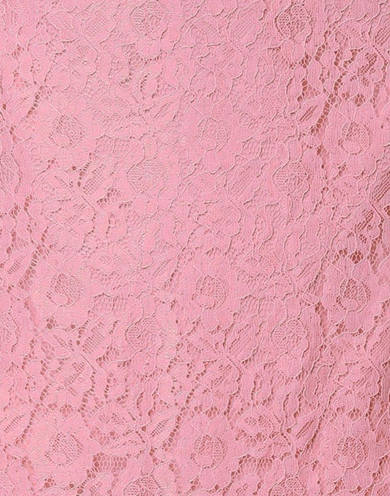 Pink Coloured Net Russell Net Dress