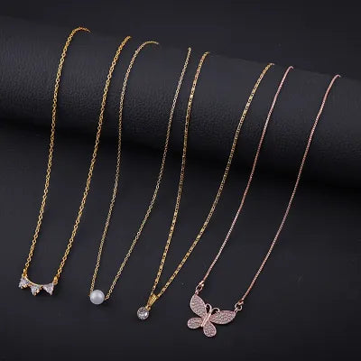 Exclusive Necklace Chain Combo of 4 For Womens And Girls Designed By Delfa