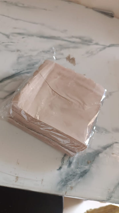 Disposable Scalloped Edge Tissue Napkins Set (120 Pc)