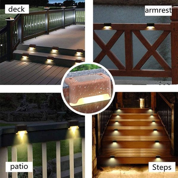 Solar Deck Lights Outdoor Combo ( Pack of 4) 