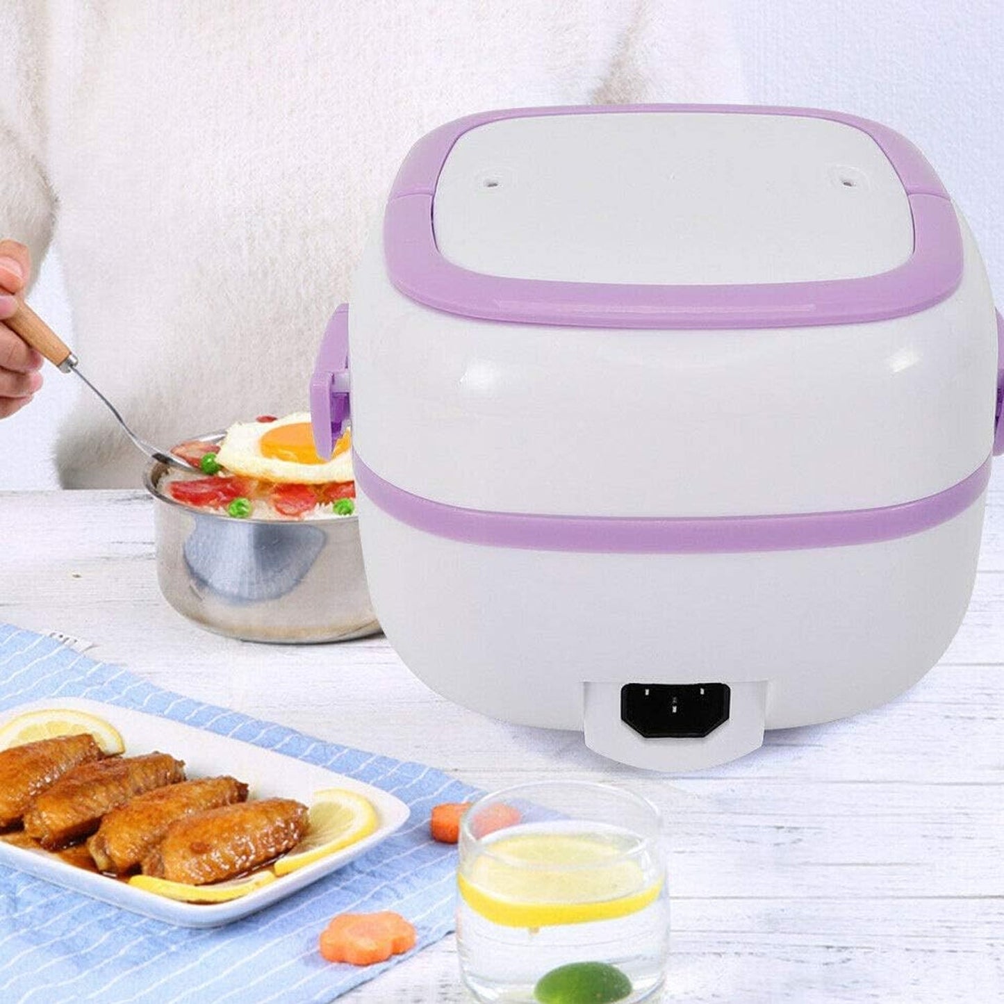 Electric Lunch Box Portable Food Warmer Food Heating Lunch Box  for Car, Truck, office