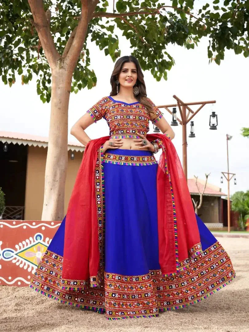 Attractive Beautiful Mirror Work Lehenga For Women simsim