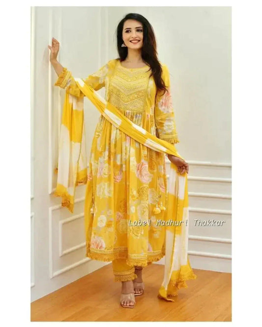 Attractive Georgette Gowns for Women With Dupatta simsim