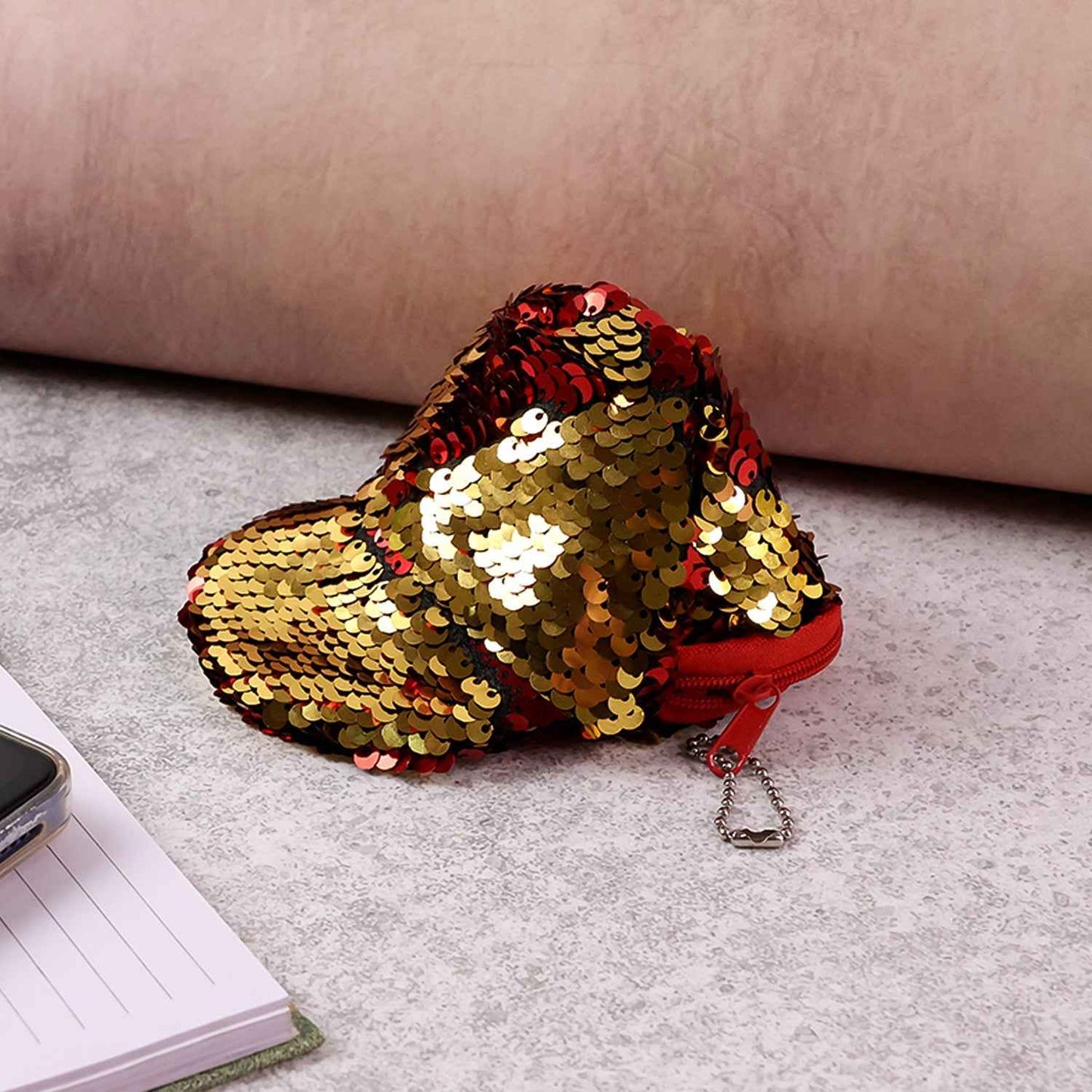 Stylish Sequin Mini Cap-Shaped Coin Purse (1 Pc)