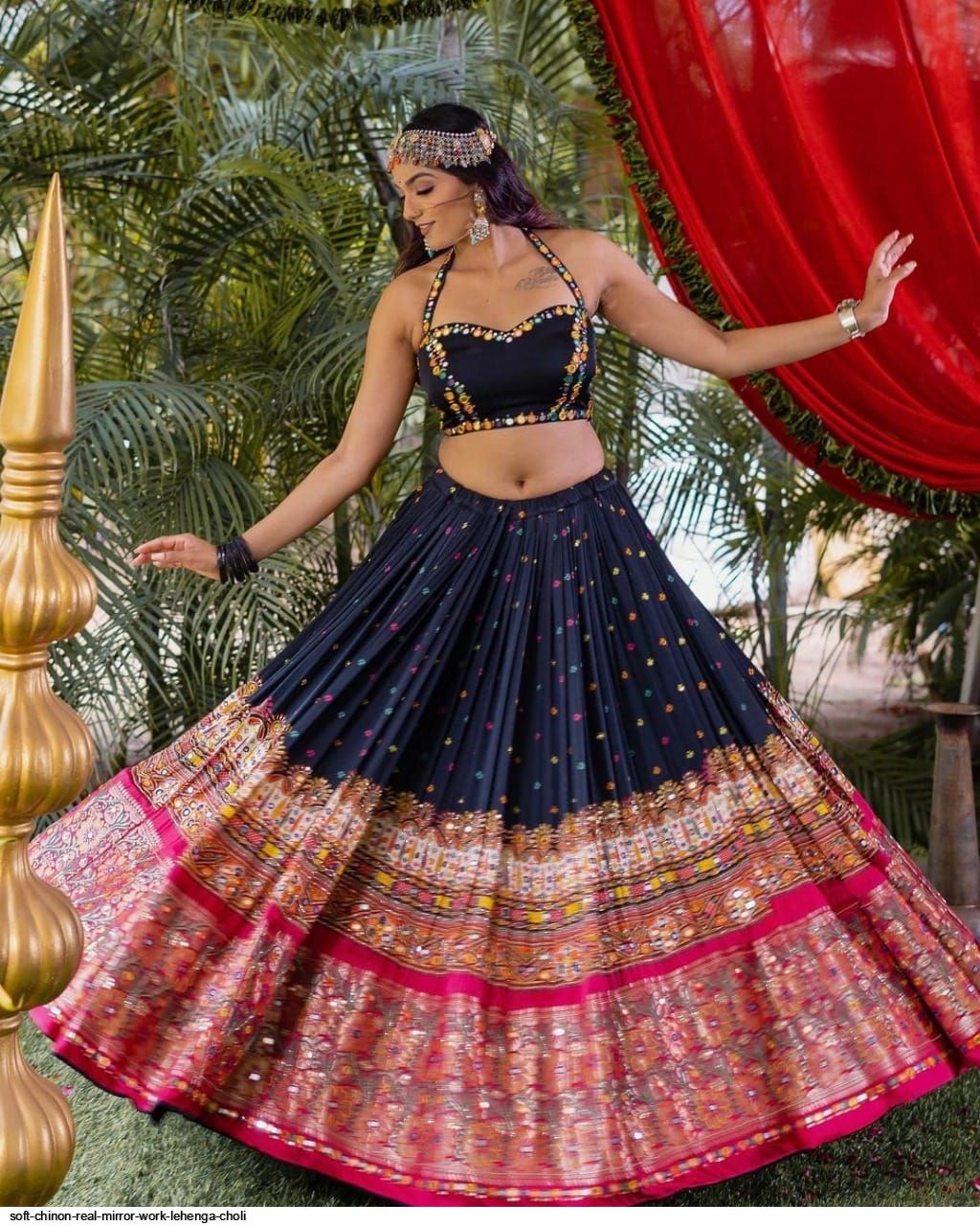 DIGITAL PRINTED WORK LAHENGA CHOLI WITH DUPATTA simsim