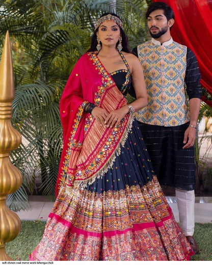 DIGITAL PRINTED WORK LAHENGA CHOLI WITH DUPATTA simsim