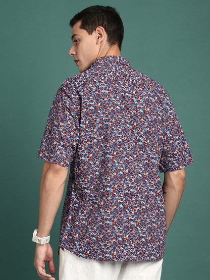 Men Floral Multi Slim Fit Shirt