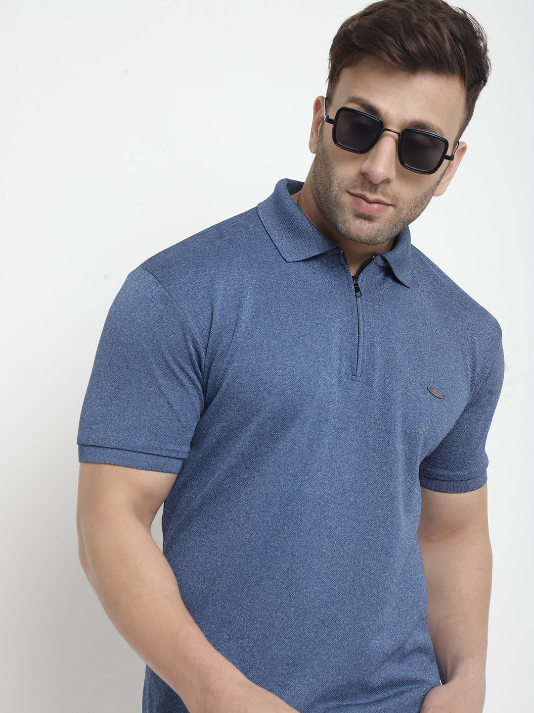 Blue Half Sleeve Polo T-Shirt