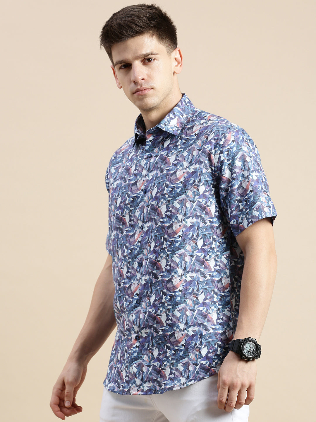 Men Multi Graphics Casual Shirt