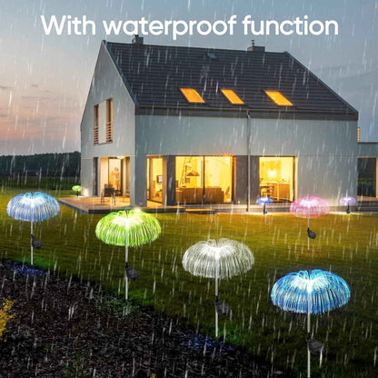 Solar-Powered Fiber Optic Garden Light - (1 Pc)