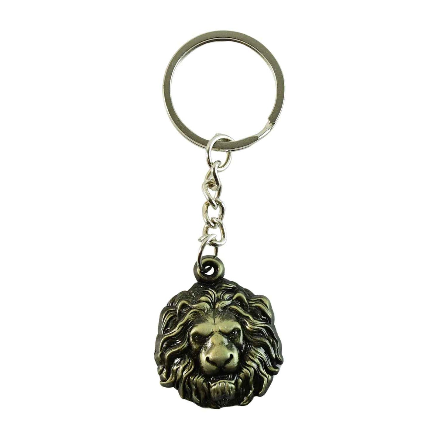 Premium Lion Head Metal Keychain (1 Pc)