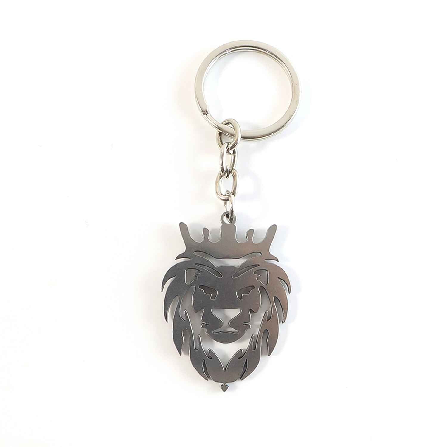 Stylish Metal Lion Head Keychain (1 Pc)