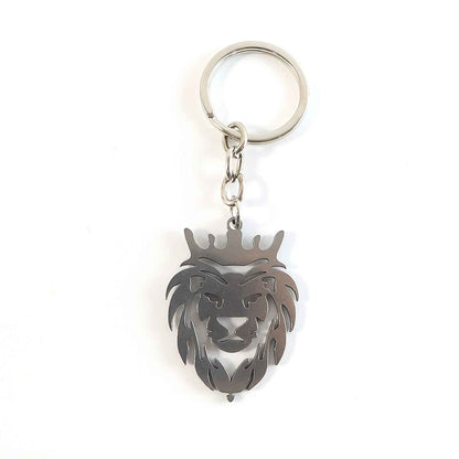Stylish Metal Lion Head Keychain (1 Pc)