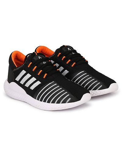 Light Weight Black Good Quality Running Shoes 