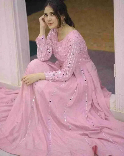 MIRROR .WORK PINK GOWN simsim