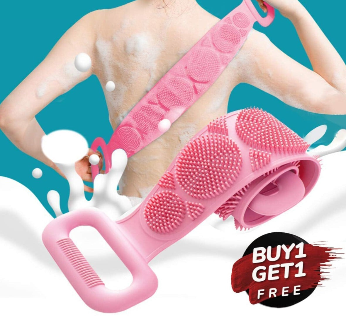 Silicone Body Scrubber Belt (Buy 1 Get 1 Free)