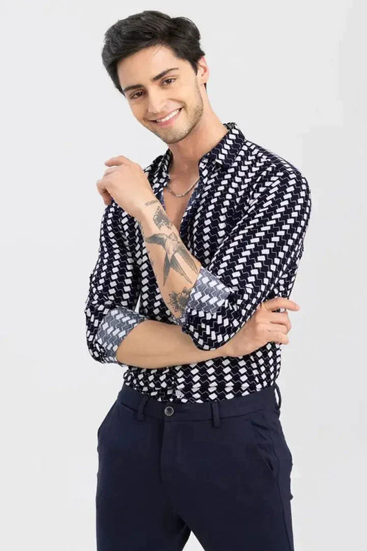 Mens casual printed shirt simsim