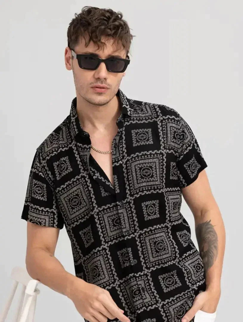 Mens casual printed shirt simsim