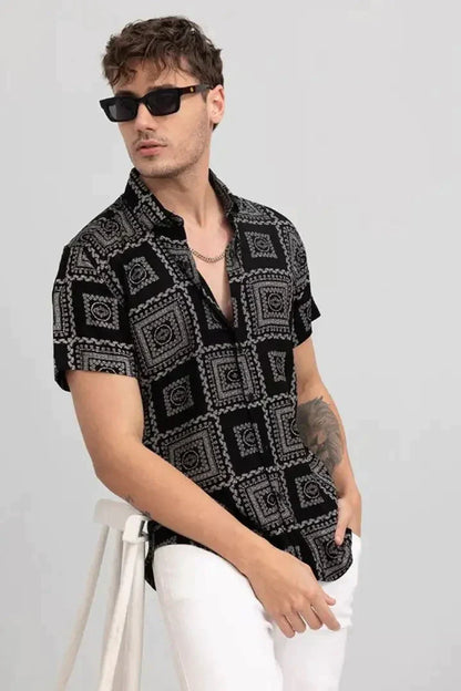 Mens casual printed shirt simsim