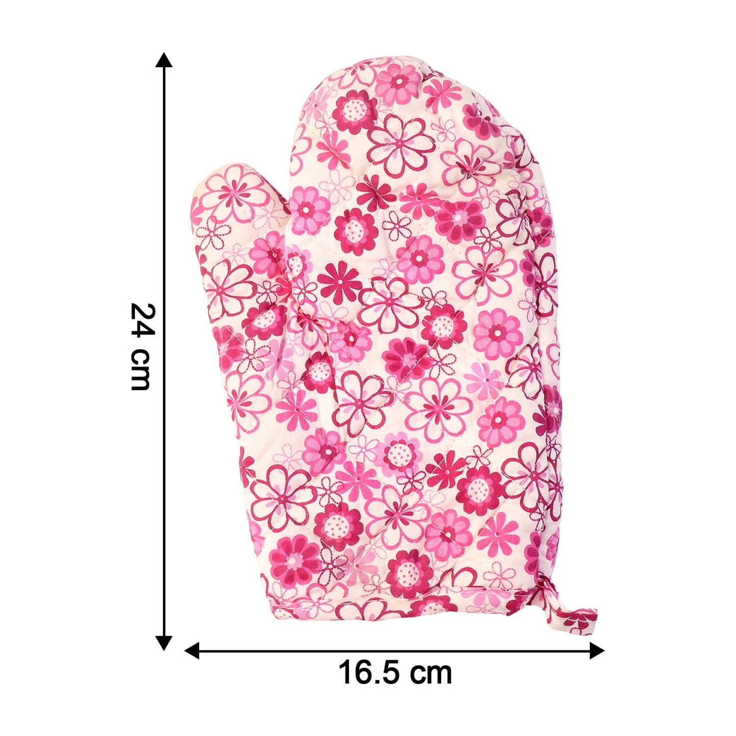 Designer Multicoloured Oven Mitt and Pot Holder (24 Cm)