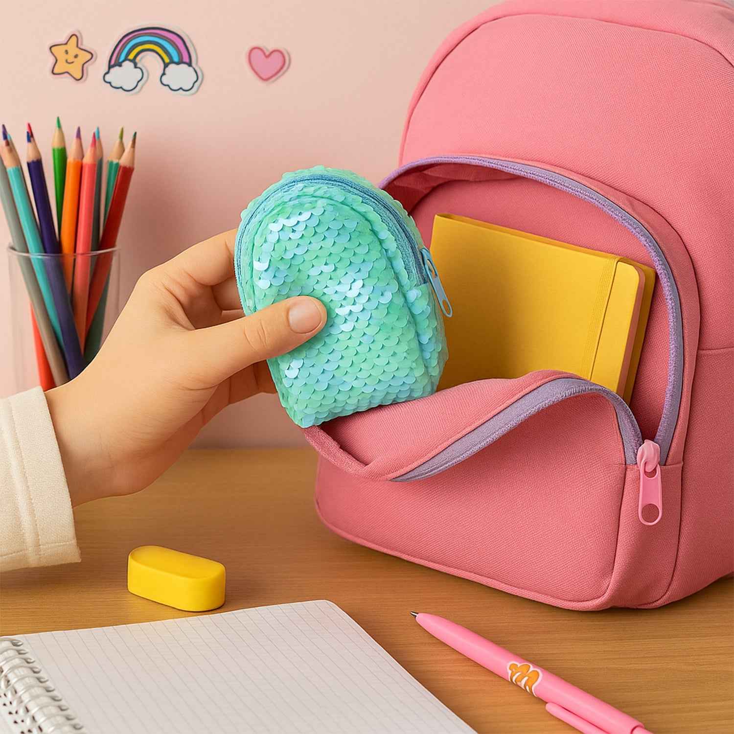 Mini Sequin Zipper Pouch - (1 Pc)