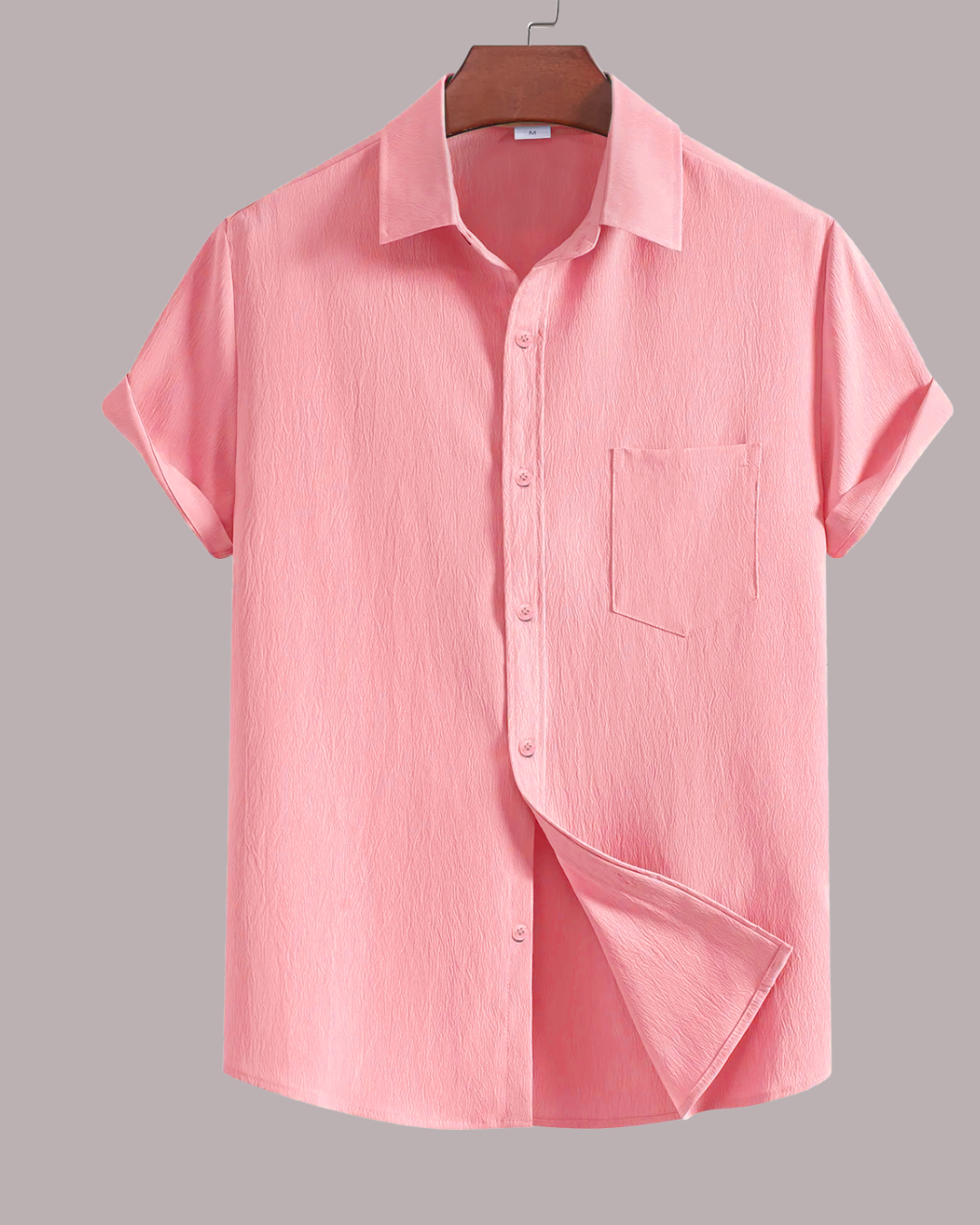 Gentle Pink Textured Shirt 