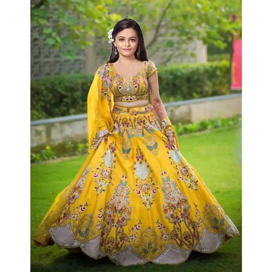 Satin Lehenga Choli simsim