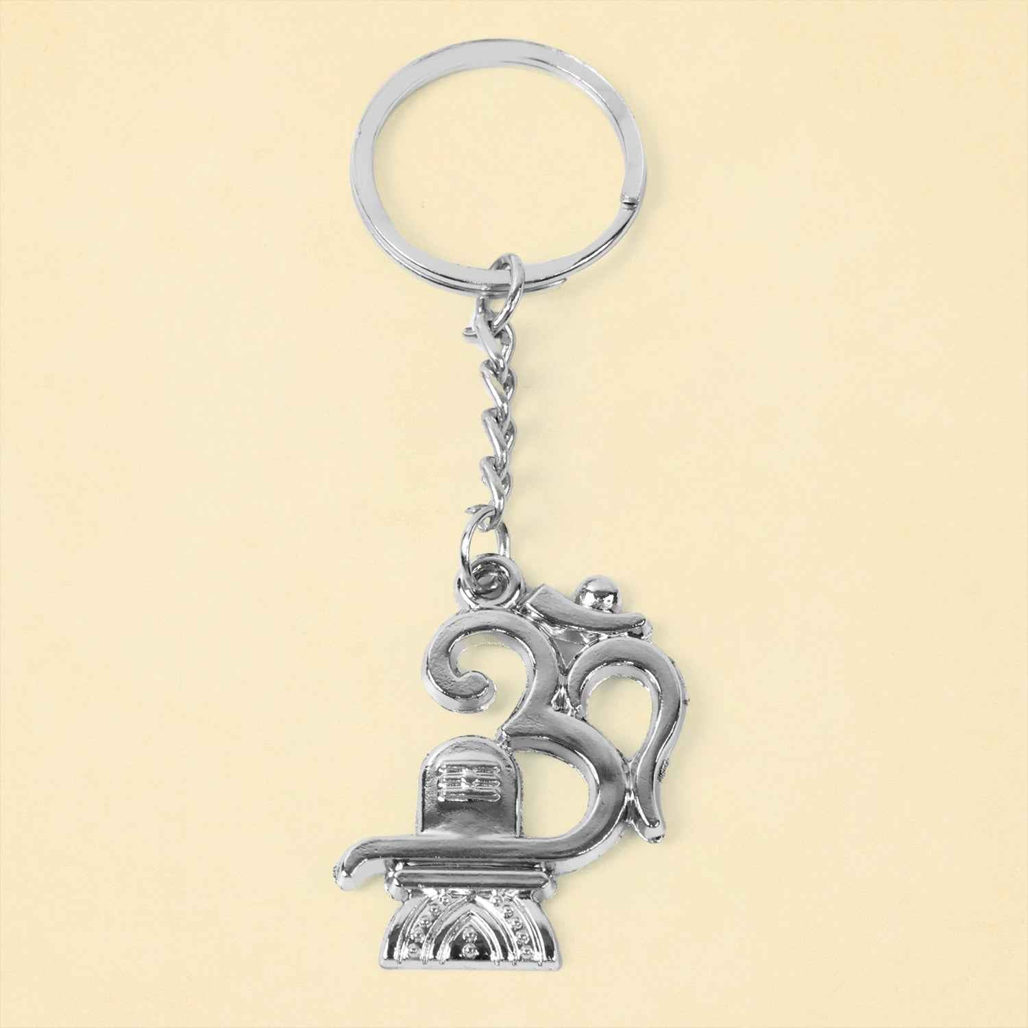 Shivling Trishul Metal Keychain Set (5 Pc Mix Design)