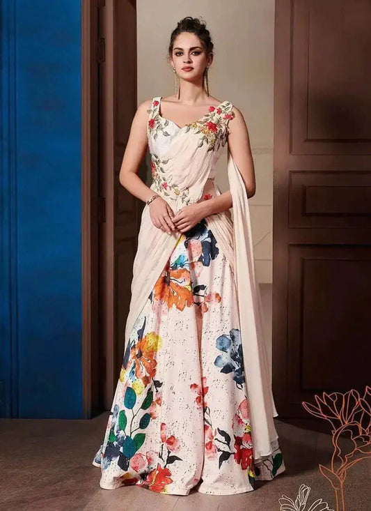 Stylish Radiant Elegant Indo-Western Gown for Women simsim