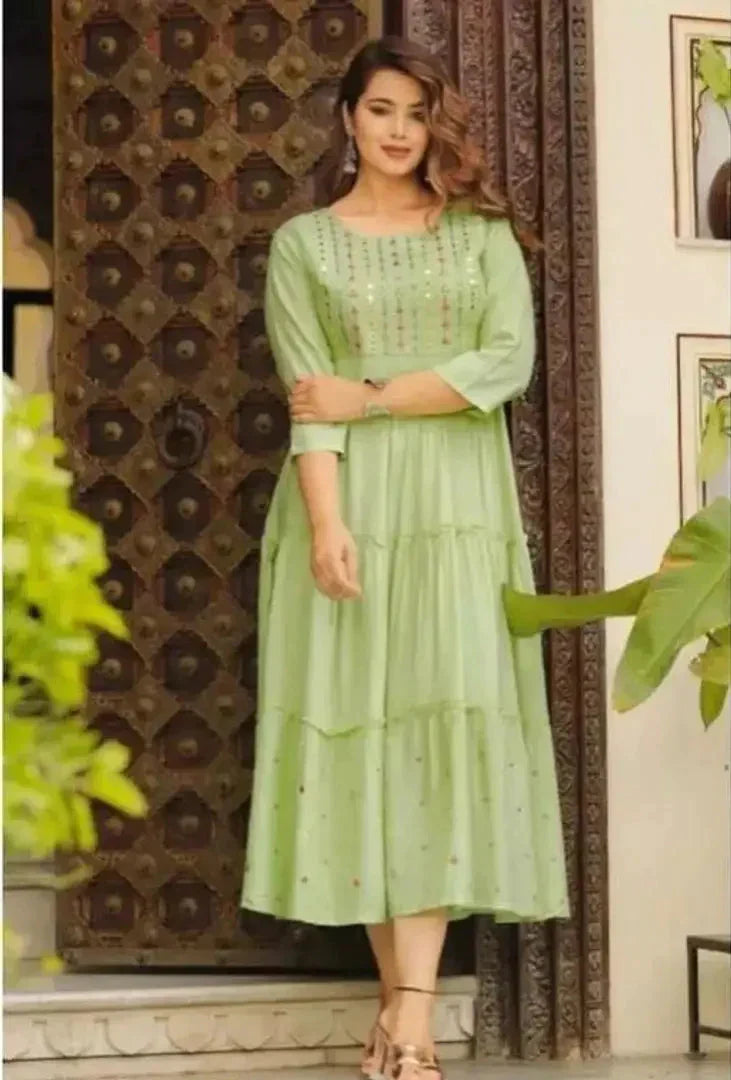 Stylish Rayon Casual Gown simsim